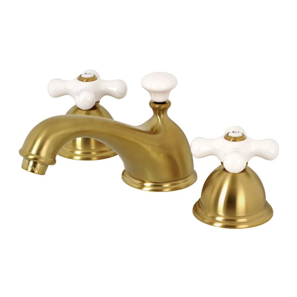 KS3967PX 8" Widespread Bathroom Faucet, Brushed Brass